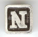 1 9mm Silver Slider - Letter "N"